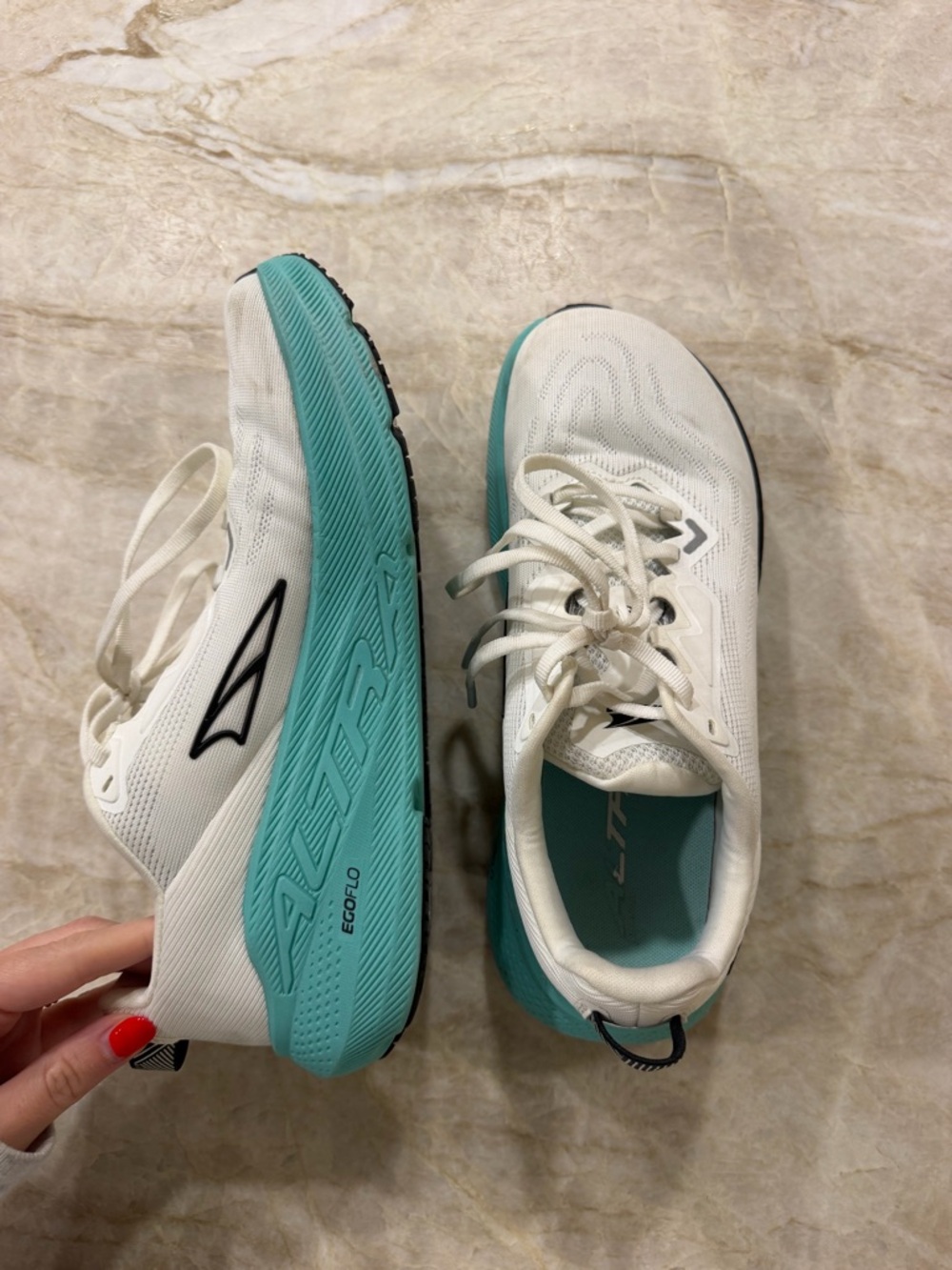 Altra Women's White and Teal Running Sneakers